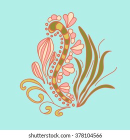 seaweed in doodle style