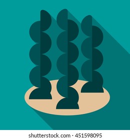 Seaweed flat icon illustration isolated vector sign symbol