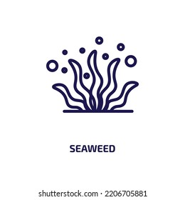 seaweed icon from animals collection. Thin linear seaweed, collection, underwater outline icon isolated on white background. Line vector seaweed sign, symbol for web and mobile