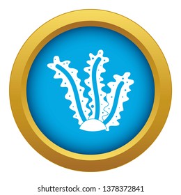 Seaweed icon blue vector isolated on white background for any design