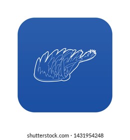 Seaweed icon blue vector isolated on white background