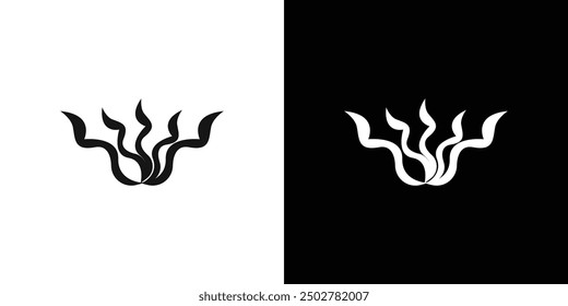 Seaweed icon line art vector