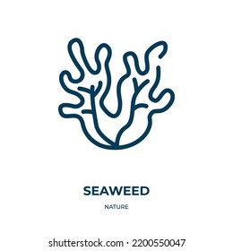 Seaweed icon. Linear vector illustration from nature collection. Outline seaweed icon vector. Thin line symbol for use on web and mobile apps, logo, print media.