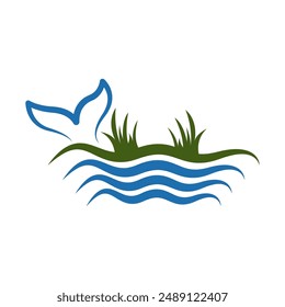 Seaweed Icon Logo Design Vorlage