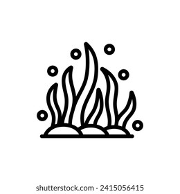 seaweed icon outline style vector design
