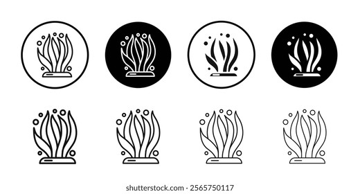 Seaweed icon Simple thin outline