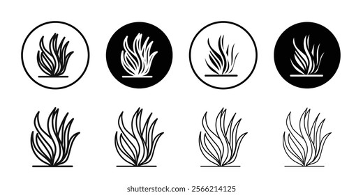 Seaweed icon Symbol mark in filled style