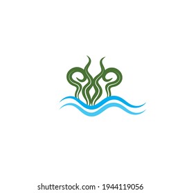 seaweed icon vector illustration design template web