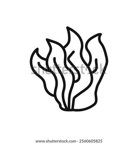 Seaweed icon vector line logo art