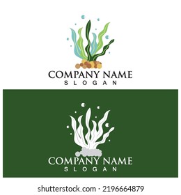 seaweed icon vector logo ilustration