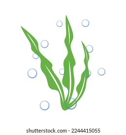 ilustración del logotipo vectorial de icono de algas marinas