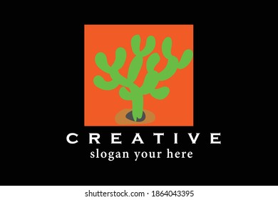 logotipo de imagen de algas marinas en colores de fondo negro