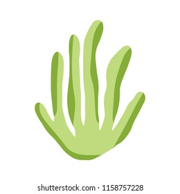 seaweed isolated object. colored green sea plant
