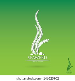 Seaweed label - vector illustration