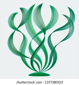 Seaweed line art vector design