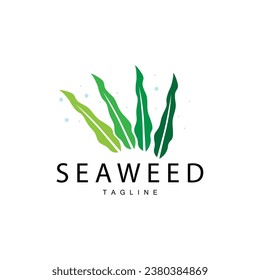 Seaweed Logo Design, Underwater Plant Design Illustrations, Cosmetics and Food Ingredient