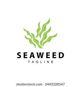 Seaweed Logo Design, Underwater Plant Design Illustrations, Cosmetics and Food Ingredient