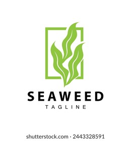 Seaweed Logo Design, Underwater Plant Design Illustrations, Cosmetics and Food Ingredient