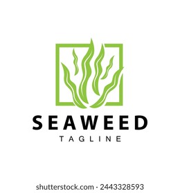 Seaweed Logo Design, Underwater Plant Design Illustrations, Cosmetics and Food Ingredient