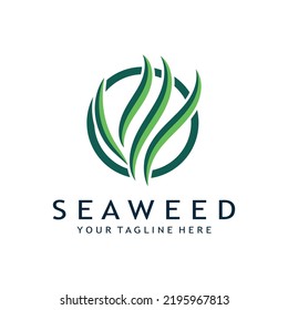 seaweed logo design with vector illustration