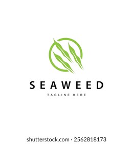 seaweed logo illustration beautiful underwater plants where fish live and the natural beauty of the ocean floor