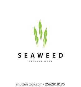 seaweed logo illustration beautiful underwater plants where fish live and the natural beauty of the ocean floor