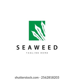 seaweed logo illustration beautiful underwater plants where fish live and the natural beauty of the ocean floor