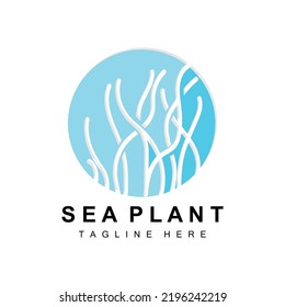 Logotipo De Algas Marinas, Diseño De Vectores De Plantas Marinas, Abastecimiento Y Protección De La Naturaleza