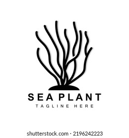 Seaweed Logo, Sea Plants Vector Design, Grocery And Nature Protection