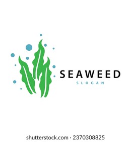 Seaweed Logo Simple Minimalist Design Illustration Template