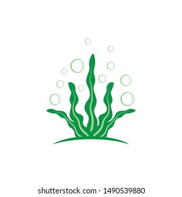Seaweed logo template vector icon