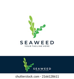 Seaweed logo with vector illustration design. 