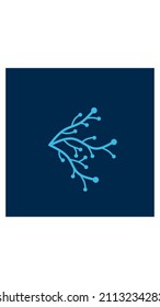 Seaweed Neuron Logo Icon Symbol