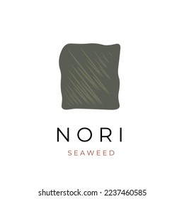 Seaweed Nori Abstract Simple Illustration Logo