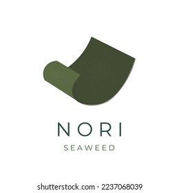 Seaweed Nori Sheet Illustration Logo