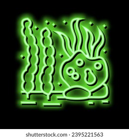 seaweed ocean neon light sign vector. seaweed ocean illustration