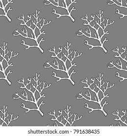 seaweed on grey background pattern