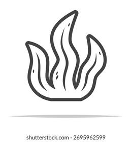 Vector transparente aislado del icono del contorno de las algas