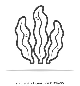 Vector transparente aislado del icono del contorno de las algas