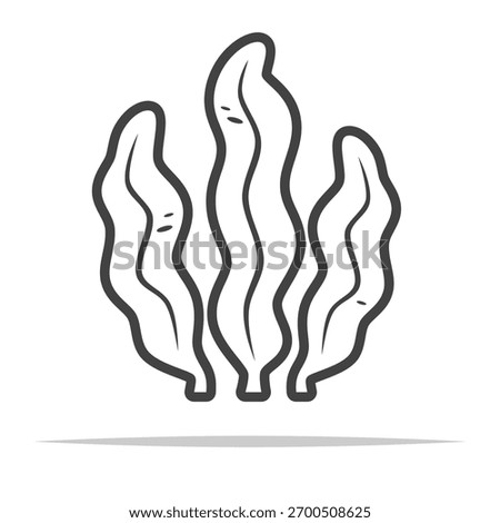 Seaweed outline icon transparent vector isolated