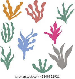 Seaweed Plants Vector Ocean Element
