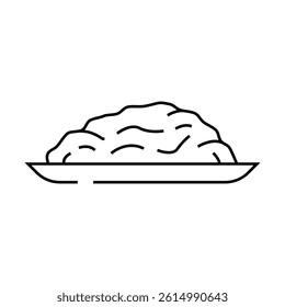 seaweed salad japanese food line icon vector. seaweed salad japanese food sign. isolated contour symbol black illustration