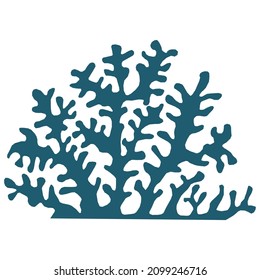 Seaweed, sea and coral vector illustration