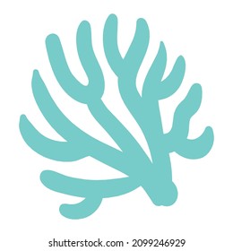 Seaweed, sea and coral vector illustration
