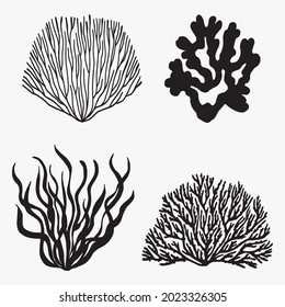 seaweed sea food set vector. natural food