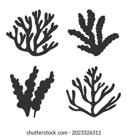 seaweed sea food set vector. fertilizers oceanic aquaculture