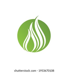 mar de algas de la naturaleza logo gráfico vectorial diseño