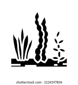 seaweed seafood glyph icon vector. seaweed seafood sign. isolated contour symbol black illustration