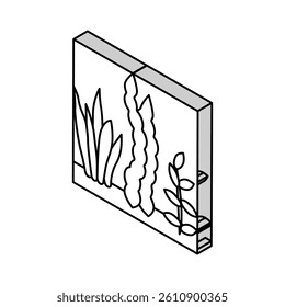 seaweed seafood isometric icon vector. seaweed seafood sign. isolated symbol illustration