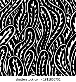 Seaweed seamless abstract vector pattern. Ethnic style textile collection. Seamless pattern. Can be used for sticker, patch, phone case, print, poster, design, t-shirt, party